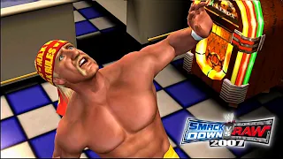 Hulk Hogan Statue Fall | Bar Brawl Finisher | WWE Smackdown vs Raw 2007