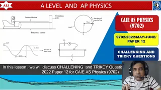 CIE A Level  Physics Paper 12 Solution-9702 May June  2022 Paper 12-Tricky and Challenging Questions