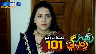 Zahar Zindagi - Ep 101 Promo | Sindh TV Soap Serial | SindhTVHD Drama