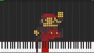 Super Mario Bros. Theme (Original Version) [Piano Tutorial] (Synthesia) // Akmigone