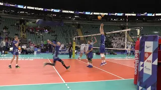 Volleyball. Attack hit. Russia. Zenit St. Petersburg vs Dynamo Moscow