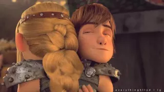 All Hiccup And Astrid Kiss Scenes | HTTYD