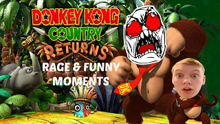 DONKEY KONG COUNTRY RETURNS RAGE & FUNNY MOMENTS