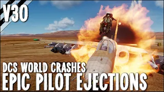 Epic Pilot Ejections & Satisfying Crashes! V30 | DCS World 2.5 Modern Flight Sim Crashes