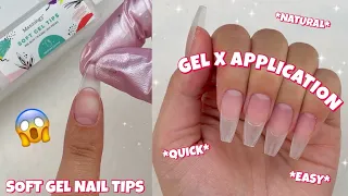 TRYING MANIOLOGY FULL COVER SOFT GEL NAIL TIPS | QUICK & EASY GEL X APPLICATION | HALLOWEEN STAMPING