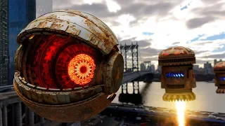 Pacman Giant Robot over New York City