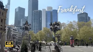 Frankfurt Walking Tour, Germany - On a Beautiful Sunny Day - 4K 60fps