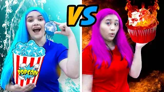 HOT VS COLD PRANK | GIRL ON FIRE VS ICY GIRL! 6 FUNNY SITUATIONS BY CRAFTY HACKS