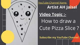 How to draw a cute pizza slice / draw cute things / draw so cute / cute things drawing ?