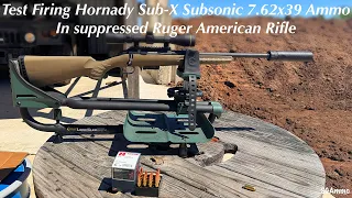 Test Firing Hornady Sub-X Subsonic 7.62x39 Ammo in Suppressed Ruger American Rifle @SGAmmo