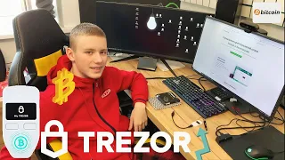 Обзор криптовалютного холодного кошелька Trezor One  Распаковка и настройка. Криптовалюта Биткоин