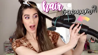 HAIR VACUUM?! I TRIED A REVERSE AIR BLOWDRYER | Revair