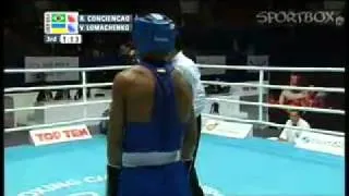 60kg.LOMACHENKO Vasyl (UKR)-CONCEICAO Robson (BRA)04.10.2011(3 раунд)