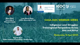 Indigenous Land Struggles: Transregional Perspectives Across Asia and Africa
