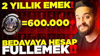 HESABIMDA Kİ BÜTÜN SETLERİ SİLDİM! BEDAVAYA HESABI FULLEMEK! PUBG Mobile