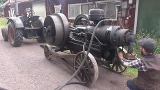 First start of the Krimo 35HP Hot bulb Engine