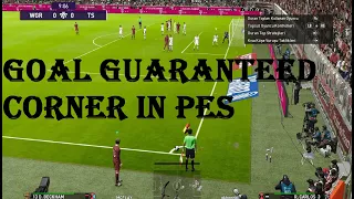 The easiest way to score a goal from a corner in pes