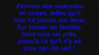 Les plaies, The plagues (French) avec les paroles, with lyrics (in french)