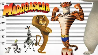 Сравнение размеров Мадагаскара | Крупнейшие персонажи Мадагаскара | Невероятное Сравнение