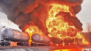 JUST NOW! Ukraine Blew Up Russian Armored Train with Millions of Liters of Nuclear Fuel