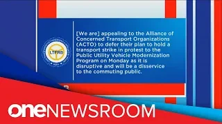 Transport group protests vs. PUV modernization plan