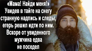 Увидев в тайге струнную надпись на снегу и следы, егерь следовал по ним. А вскоре увидел такое...