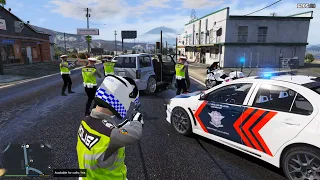 Patroli Polantas Kejar Kejaran Dengan Begal Bersenjata! GTA 5 Mod Polisi Indonesia