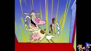 Classic Sonic and Tails Dancing with Cow and Chicken Dance comparison
