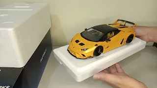 LB Silhouette Works Lamborghini Huracan GT Yellow by Autoart 1:18 (unboxing)