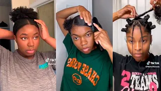 15 Easy Natural Hairstyles for Black Women 💞 Viral Black Hair TikToks