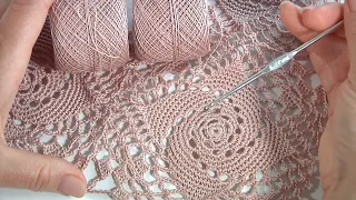 GORGEOUS! Amazing Crochet PATTERN /Tablecloth, Doily Napkin, Bedspread, Cardigan or Openwork Blouse