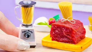 Amazing Miniature Beef Recipe 🥩 Tasty Miniature Beef Cooking With Spaghetti