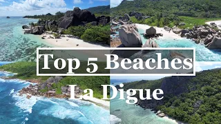 Top 5 Best Beaches in La Digue Seychelles | 4k