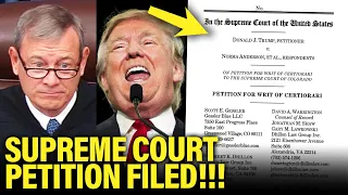 Trump Files LAST MINUTE DISQUALIFICATION Petition with Supreme Court