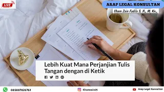 Perjanjian tulis tangan vs ketik?