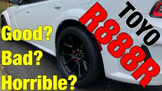 TOYO R888R Tires on 2022 Dodge Charger JAILBREAK SRT Hellcat - R888R in the Rain & R888R Noise