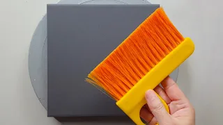 (890) Painting with a small broom | Fluid Acrylic | Easy painting ideas | Designer Gemma77