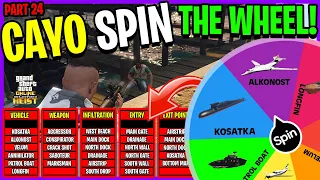 Cayo Perico Heist But The Wheel DECIDES How We Do It! PART 24 - GTA 5 ONLINE