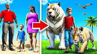 Adopted By ANIMAL FAMILY In GTA 5!