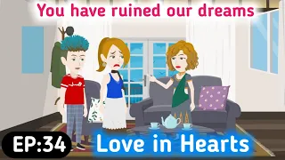 Love in Hearts 💕 Part 34 | English story | English Speaking Story |  English Simple Stories