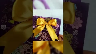 How to make a bow | ribbon bow | bow making | tie a ribbon on gift bag #giftbag #shorts