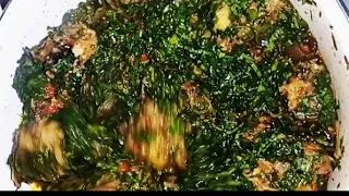 How to make Vegetable Soup with ugu and water leaf./Nigerian vegetable soup.