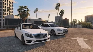 ►GTA 5-Audi A8L VS Mercedes-Benz S500 Life Car Gameplay!-Real Life Car MOD-1080P 60FPS
