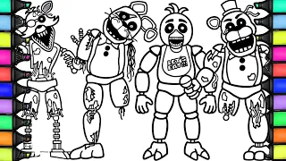 Five Nights At Freddy's Coloring Pages / FNAF 3 Help Wanted / How To Color Phantom Animatronics