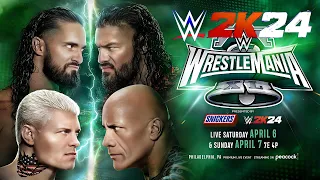 WWE 2K24: The Rock & Roman Reigns VS Cody Rhodes & Seth Rollins | WrestleMania XL | EPIC!!