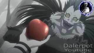 Misa y Ryuk comen manzanas l death note