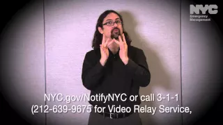 Notify NYC American Sign Language Message: Fireworks