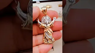 14k Solid Gold Baby Jesus Pendant Medalla De  Divino Niño #babyjesus #jewelry