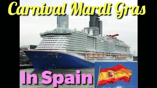 Carnival Mardi Gras Ship Tour in Barcelona Spain