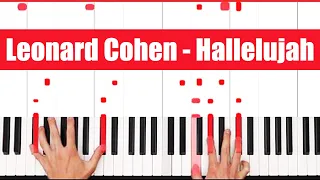 Hallelujah Piano: How to play Leonard Cohen Hallelujah Piano Tutorial!